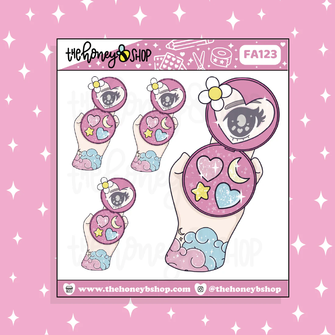 My Melody Compact Doodle Sticker | Choose your Skin Tone! - Image 2