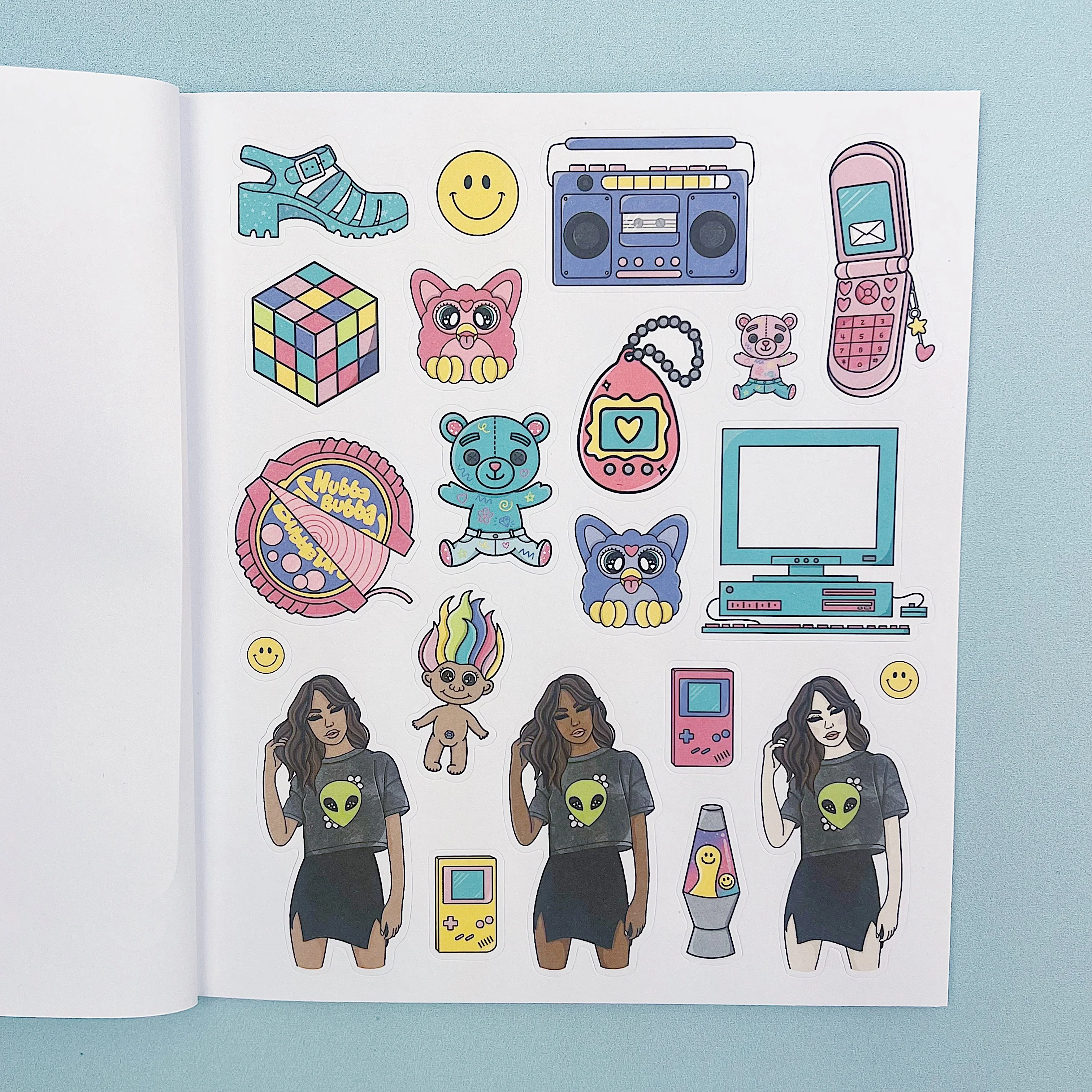 Nostalgia Sticker Book | Matte Sticker Paper | 10 Pages | Holographic Foiled - Image 10