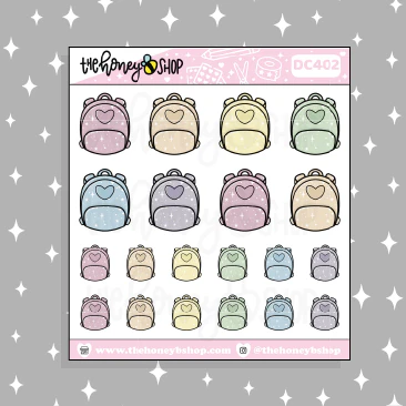 Pastel Backpacks Doodle Sticker
