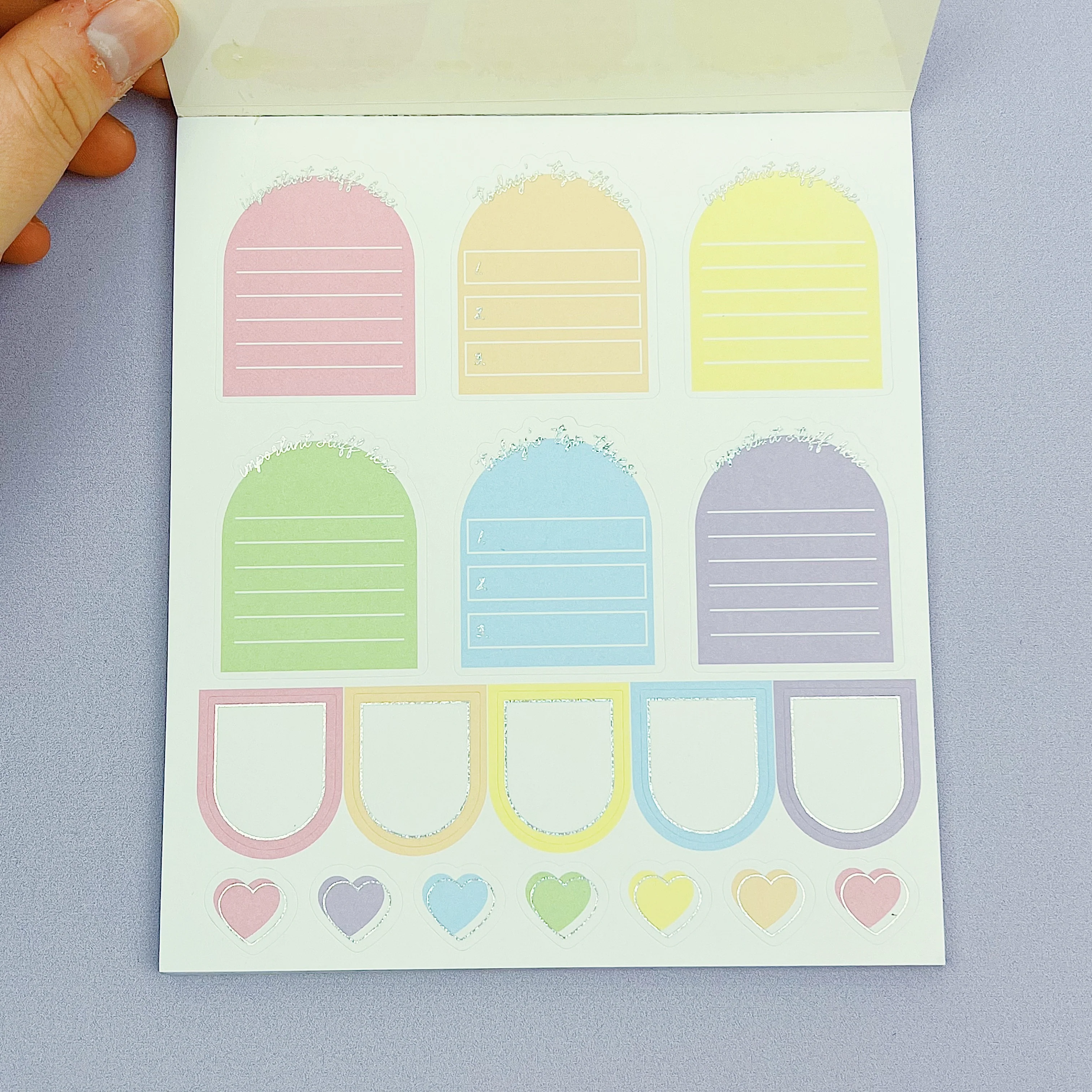 Pastel Functional Deluxe Sticker Book | Matte Sticker Paper | 15 Pages | Pixie Holo Foiled - Image 2