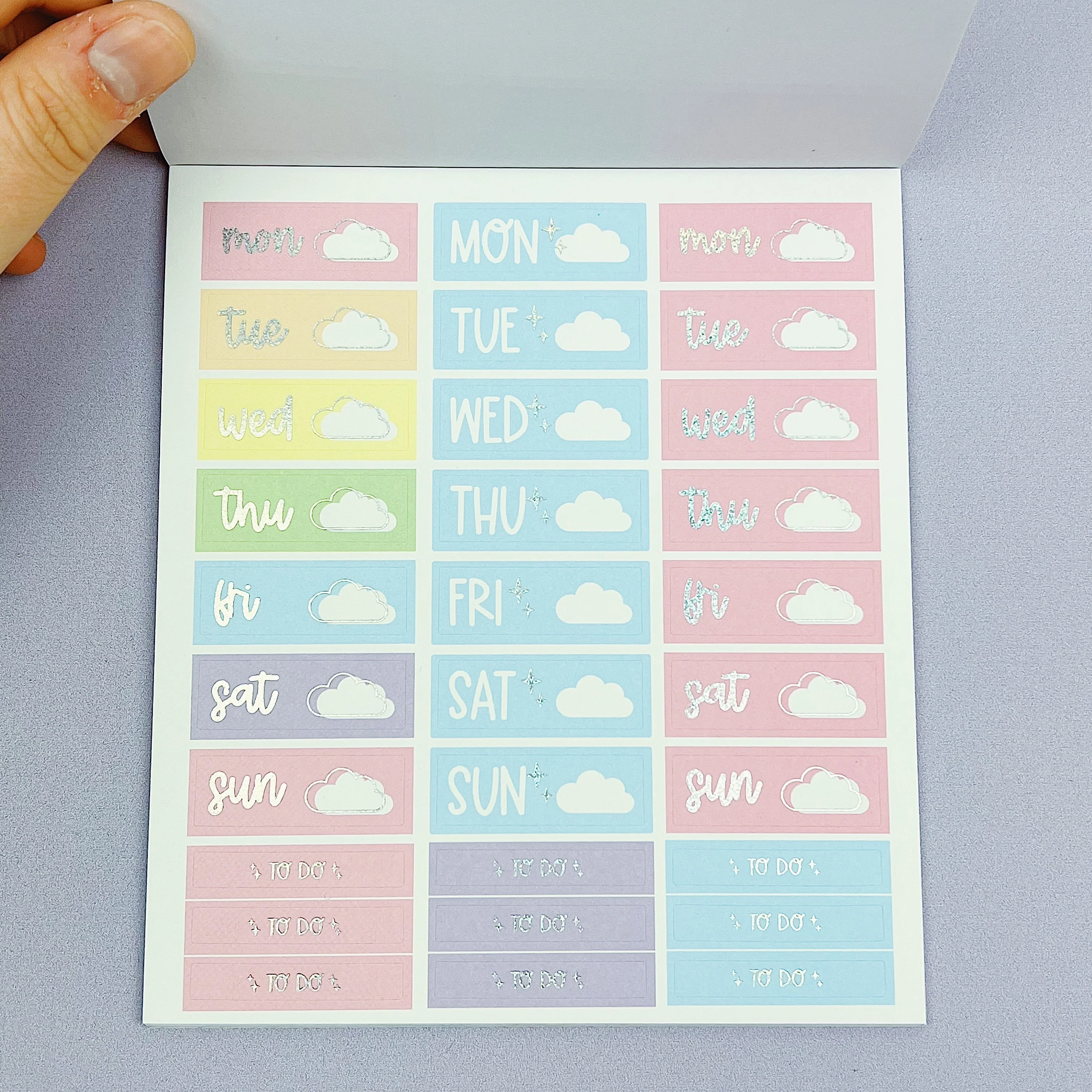 Pastel Functional Deluxe Sticker Book | Matte Sticker Paper | 15 Pages | Pixie Holo Foiled - Image 8
