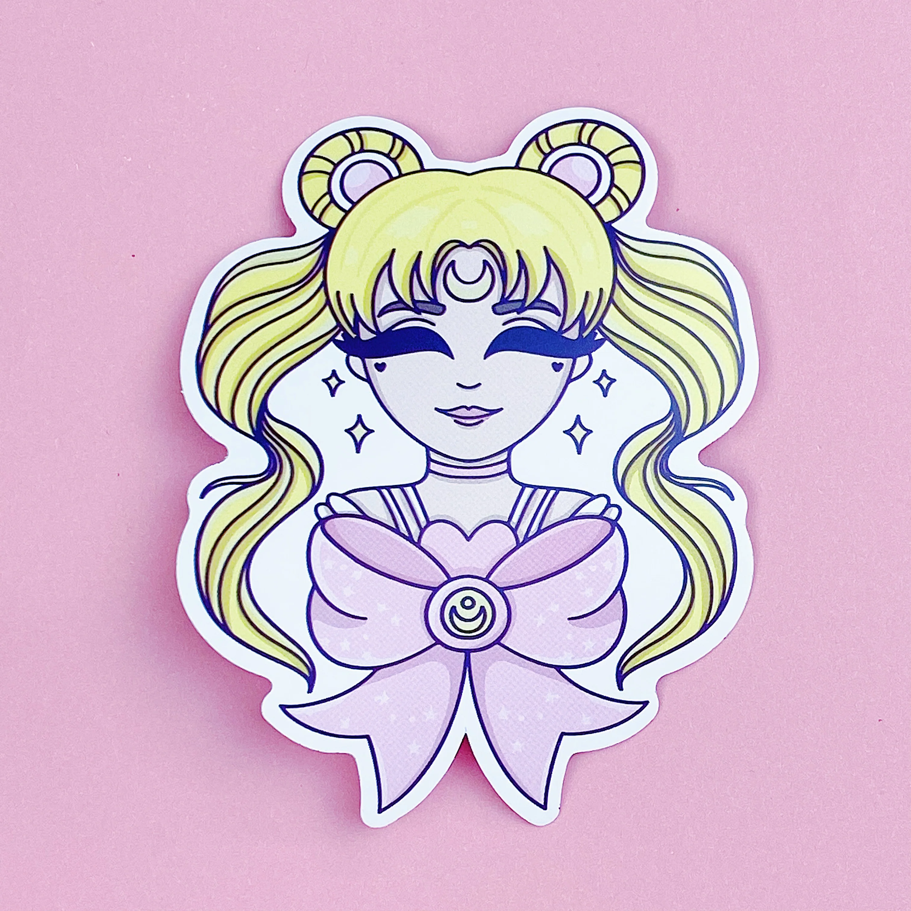 Pastel Moon Babe Vinyl Die Cut | Choose your Skin Tone! - Image 4