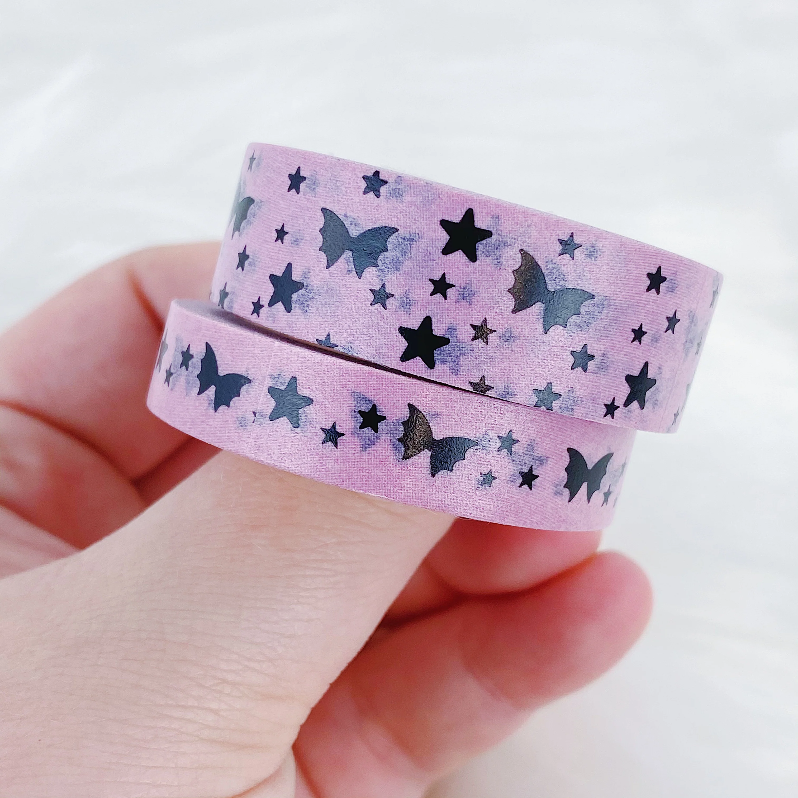 Pastel Pink Bat Bow Magic Washi Bundle - Image 3