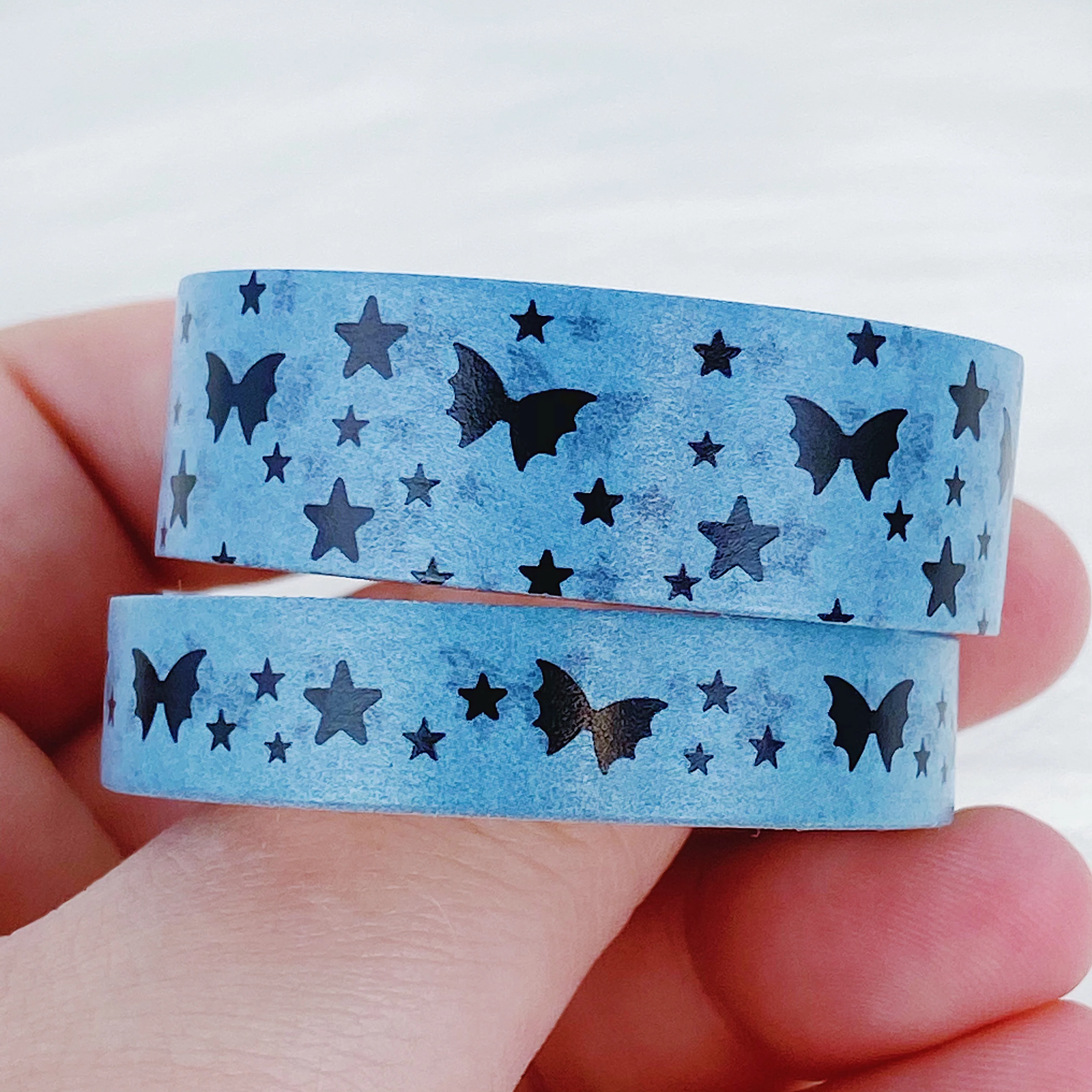 Pastel Teal Bat Bow Magic Washi Bundle