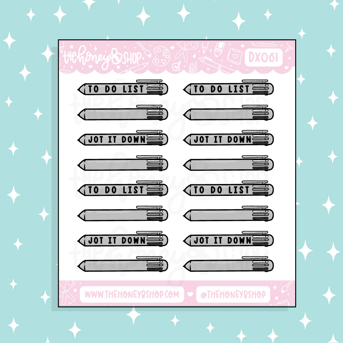 Pen Headers Doodle Sticker