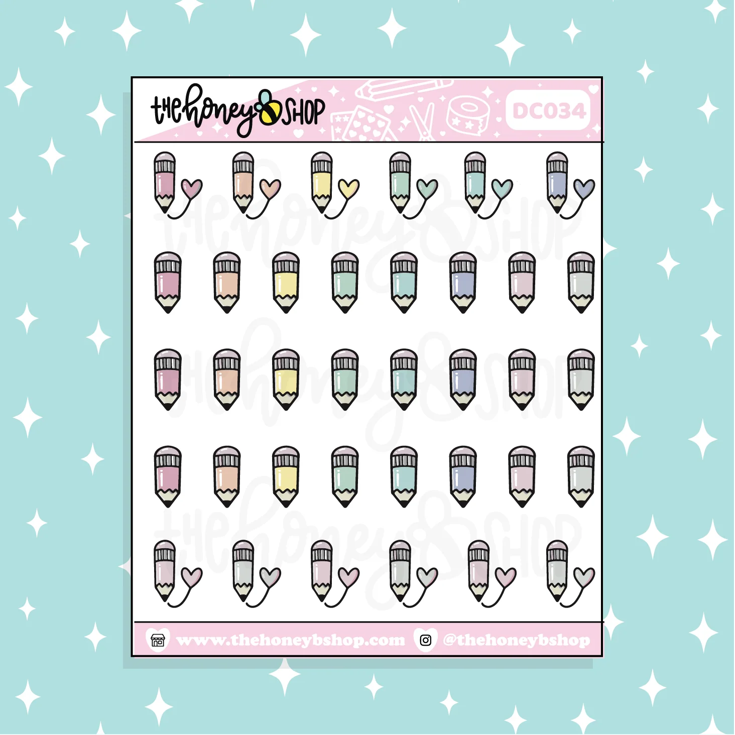 Pencil Icon Doodle Sticker