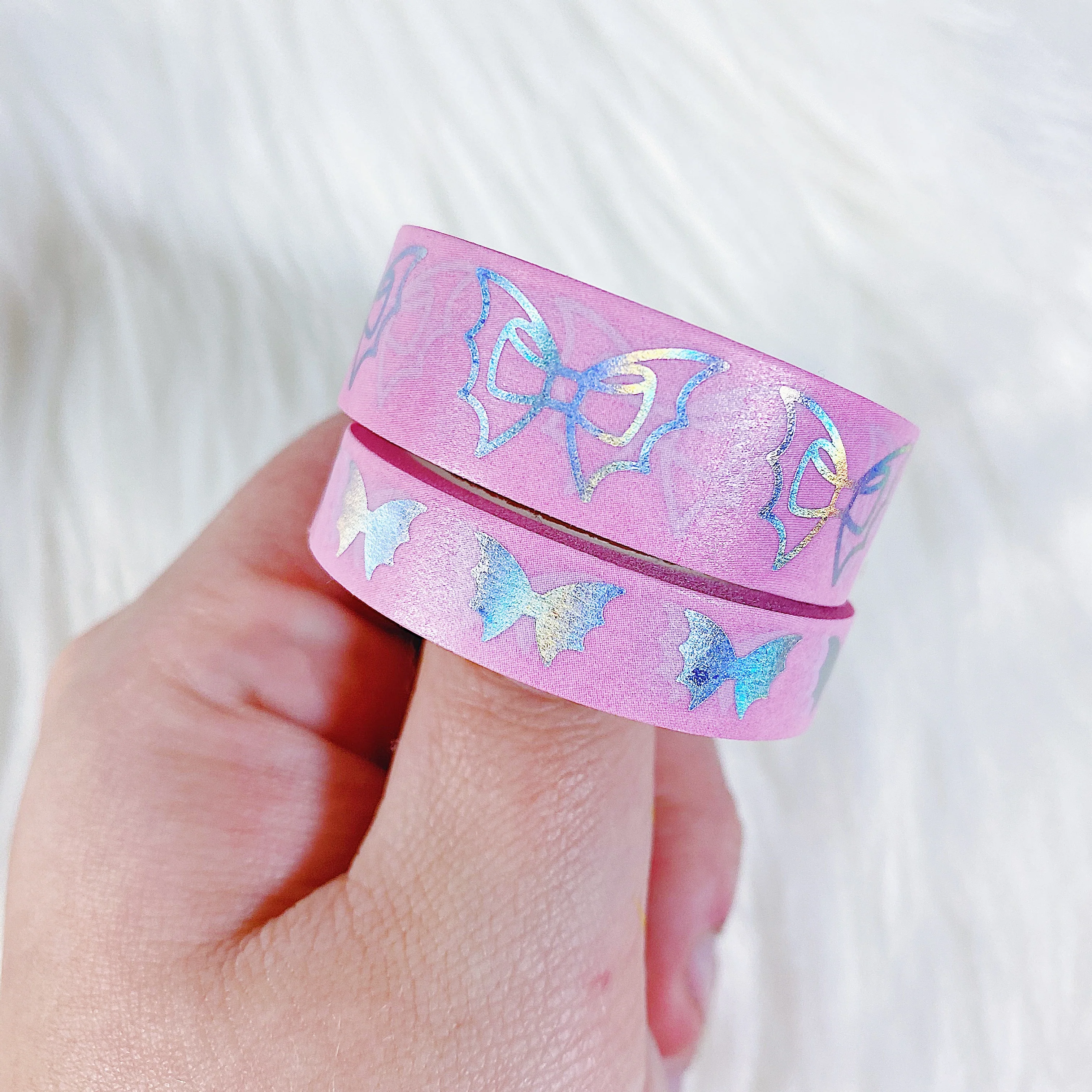 Pink Holo Bat Bow Washi Bundle - Image 3