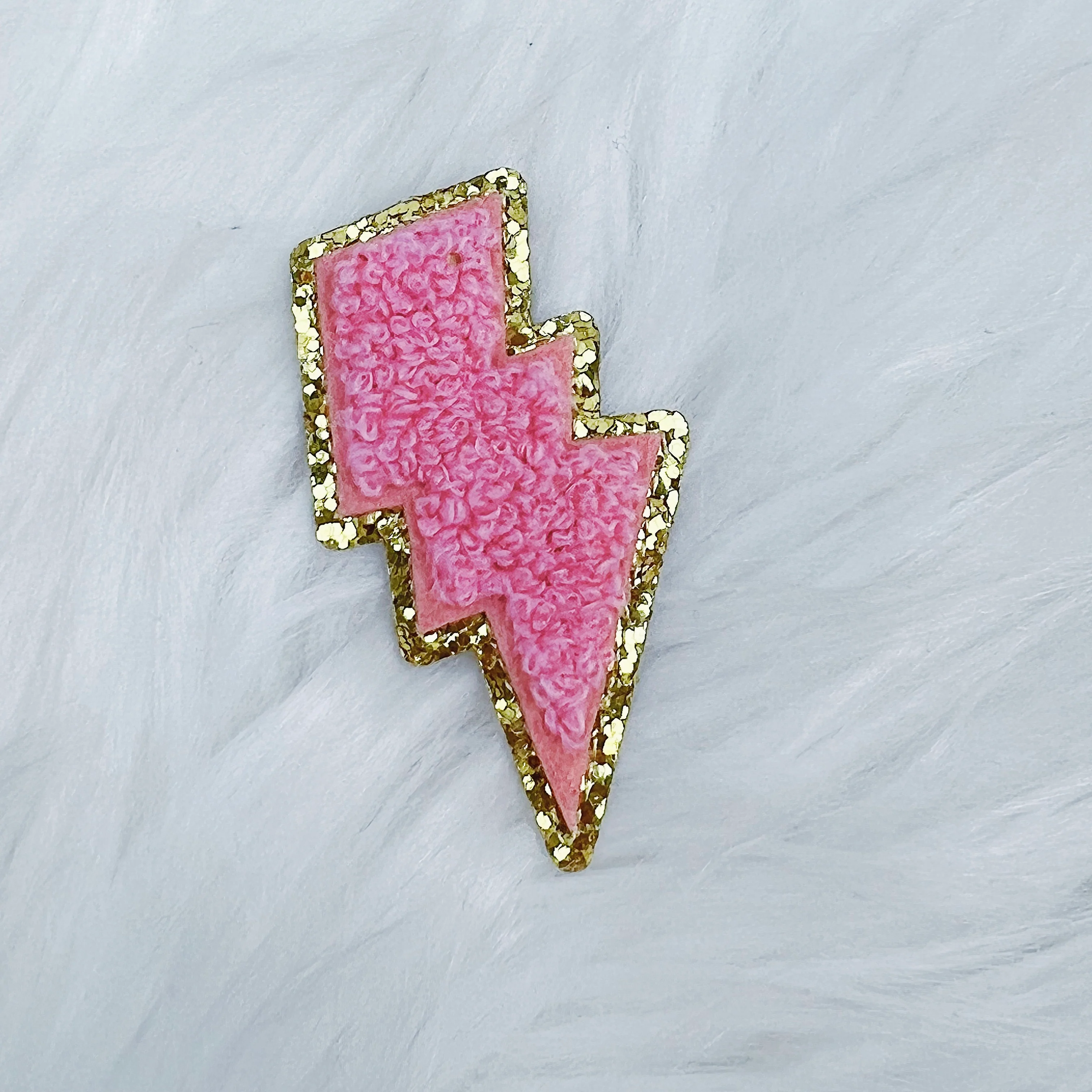 Pink Lightening Bolt Adhesive Patch - Image 2