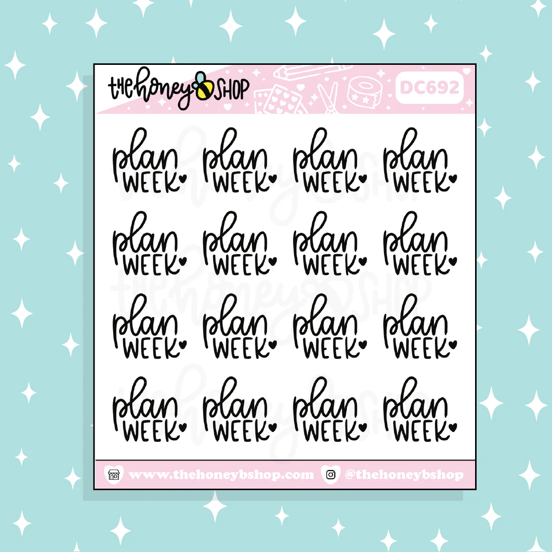 Plan Week Doodle Sticker