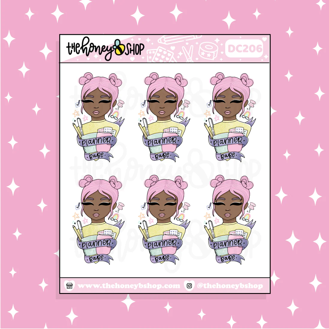 Planner Babe Doodle Sticker | Choose your Skin Tone!
