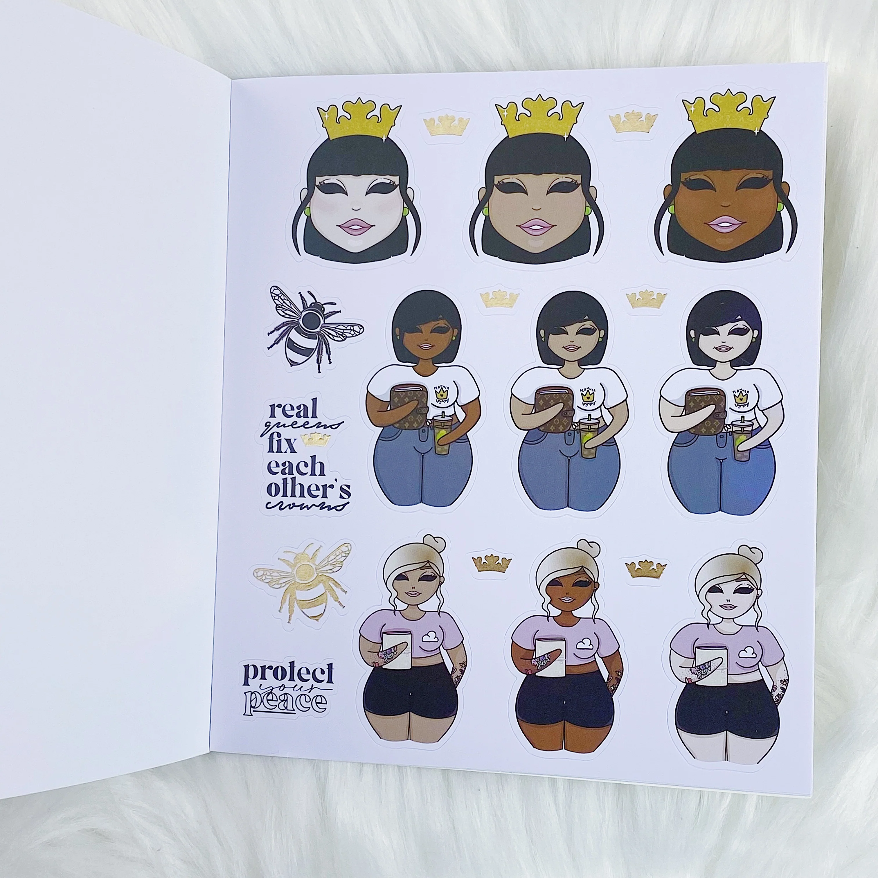 Planner Royalty Sticker Book | 10 Pages | Gold Foiled - Image 10