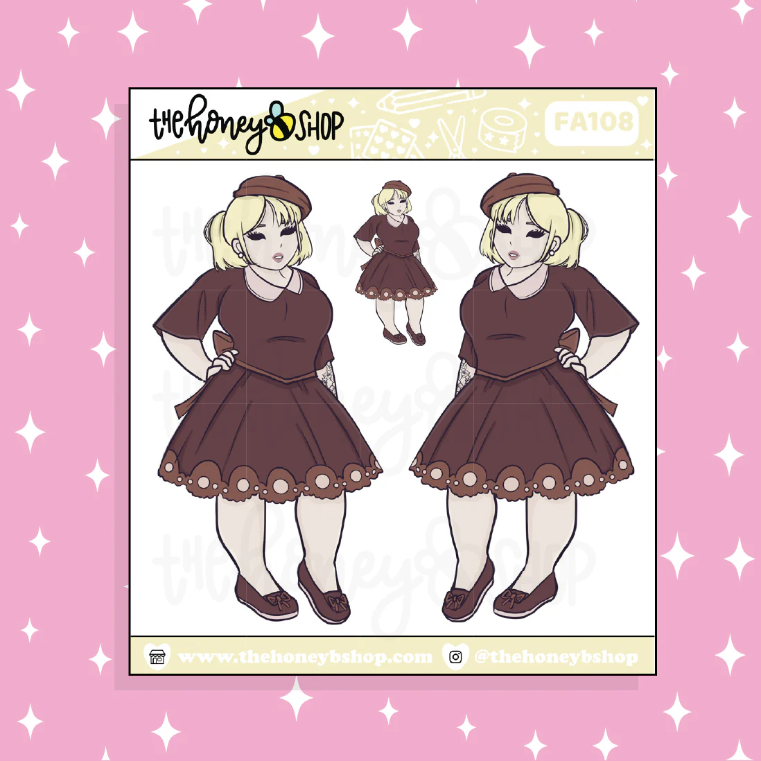 Pompompurin Babe Doodle Sticker | Choose your Skin Tone!