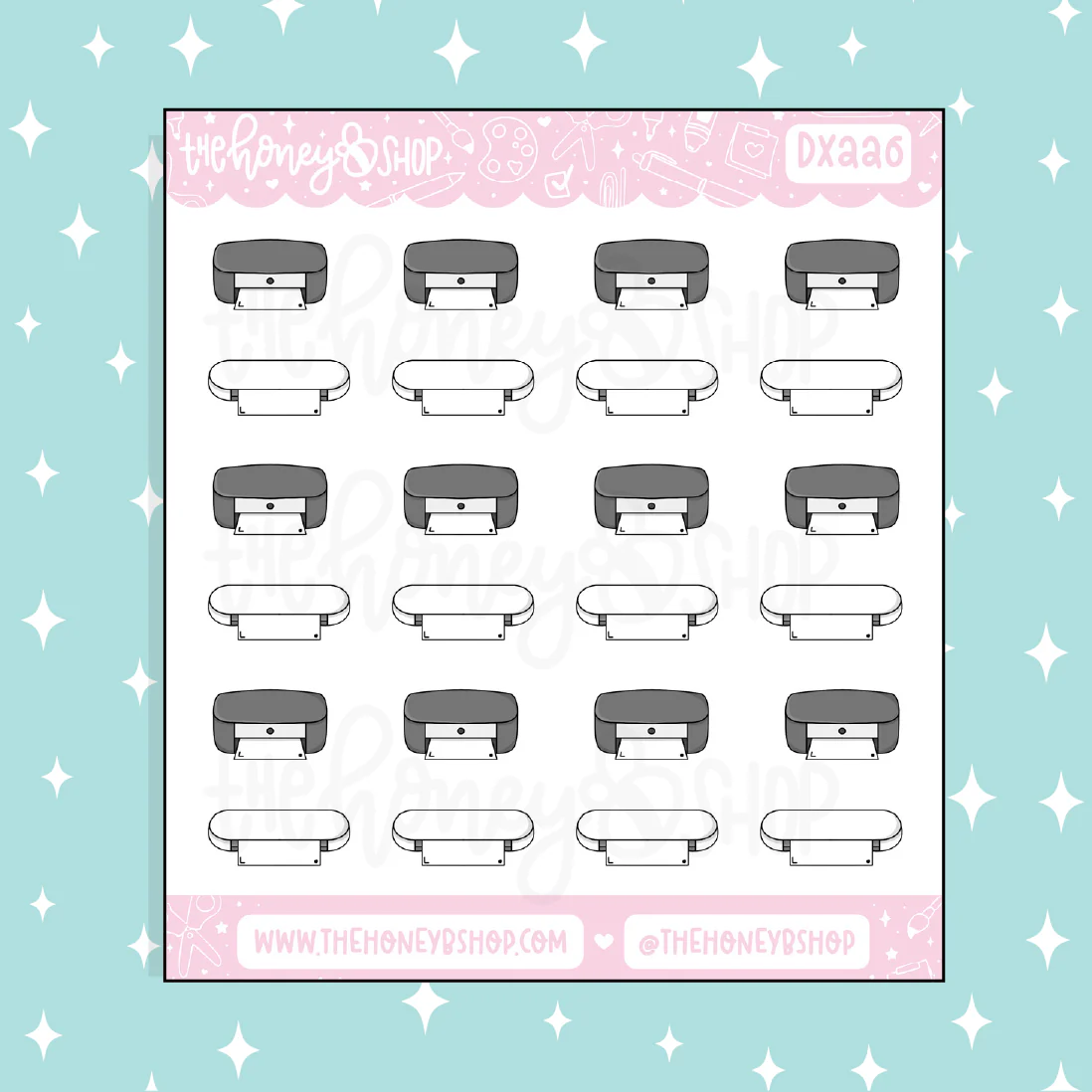 Printer + Cutter Doodle Sticker