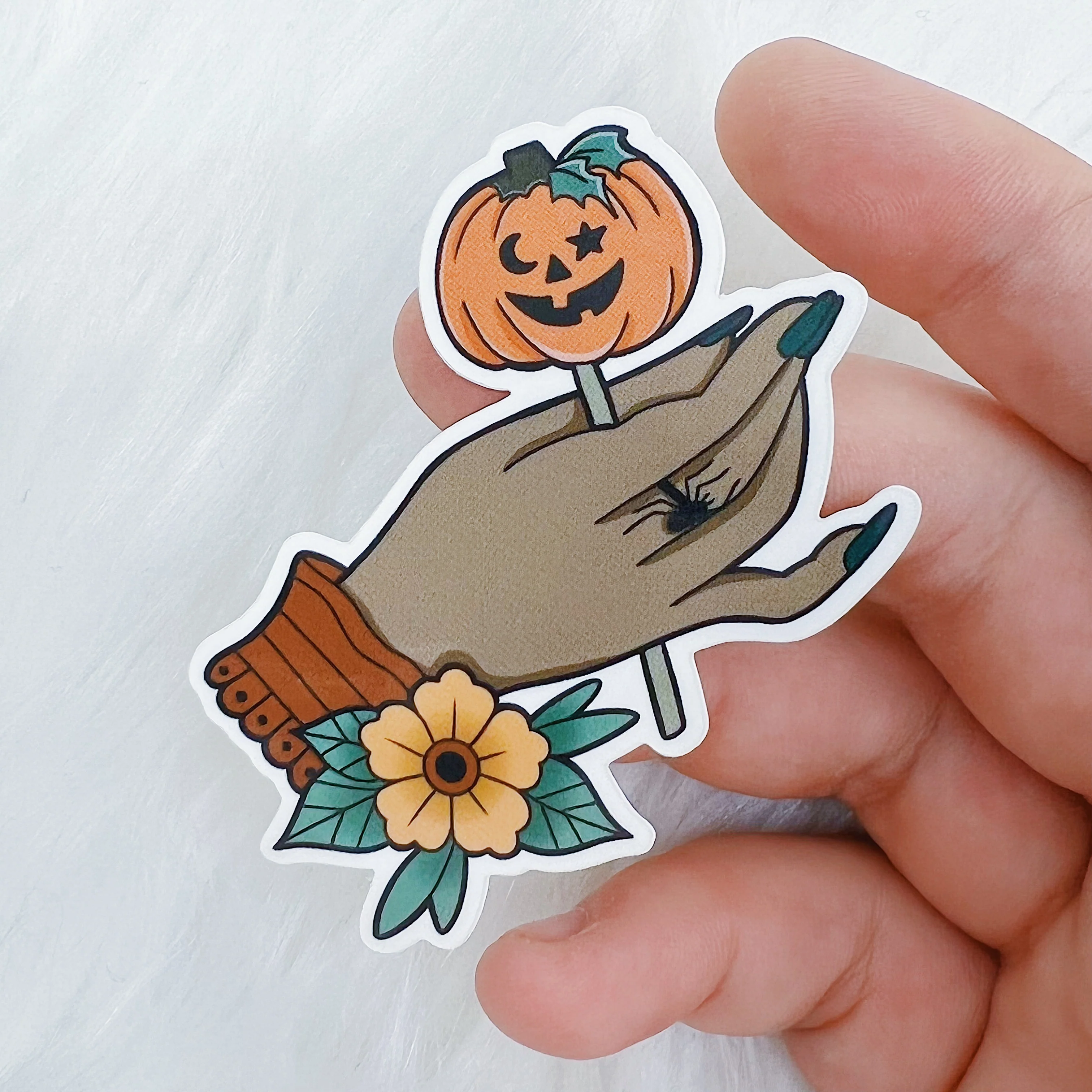 Pumpkin Sucker Vinyl Sticker Die Cut - Image 2