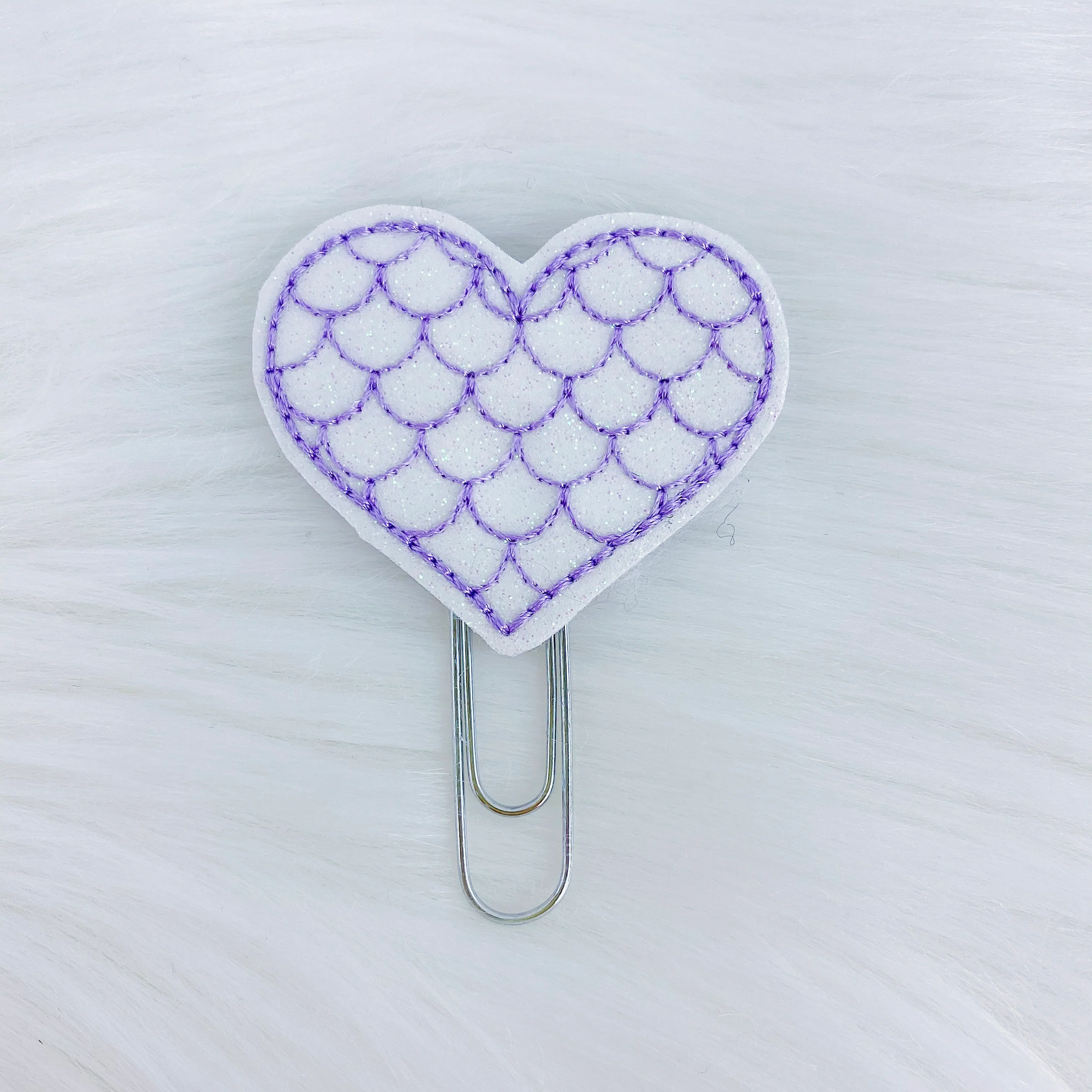 Purple Mermaid Heart Feltie | CHOOSE YOUR HARDWARE