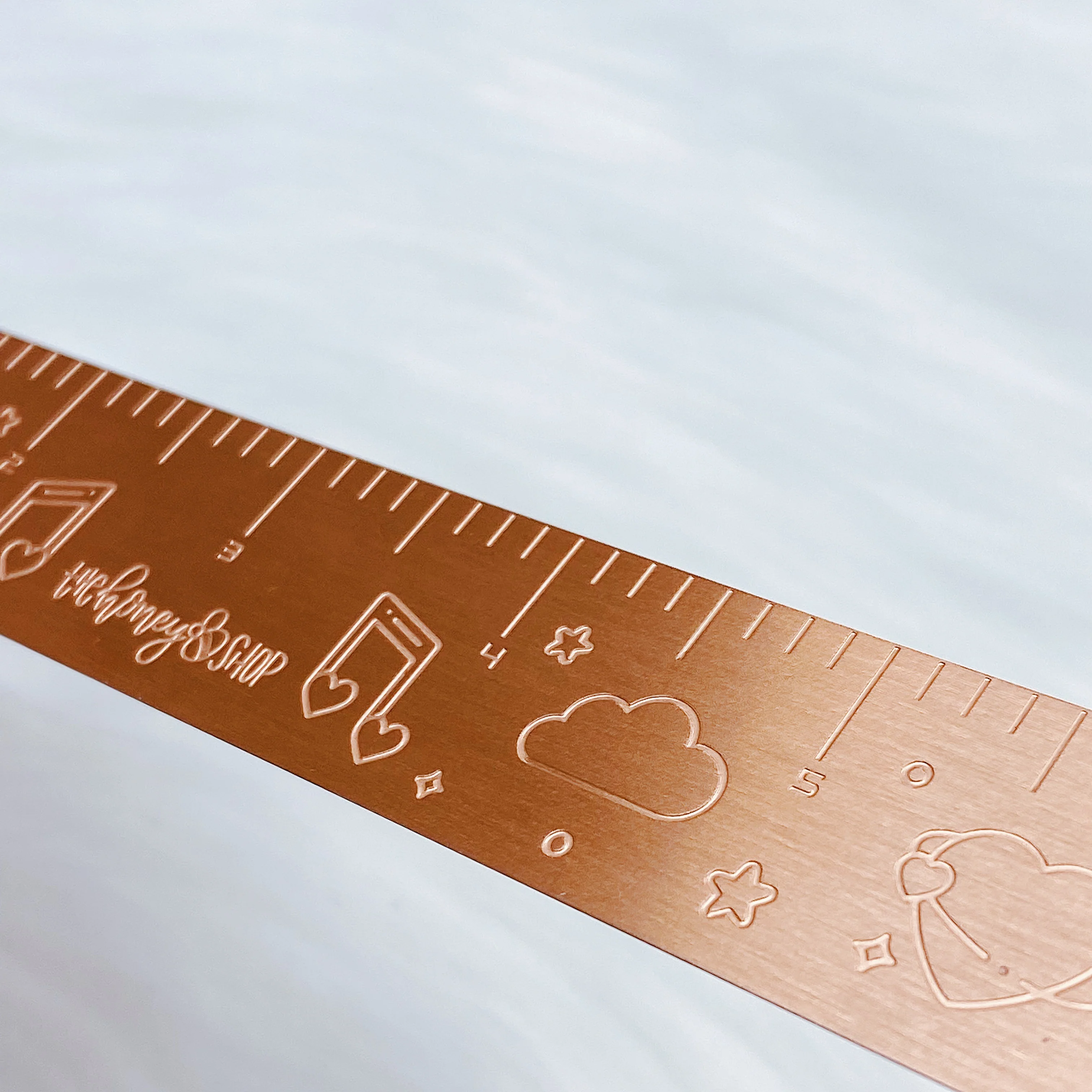 Rose Gold 6" Engraved Ruler - Image 3