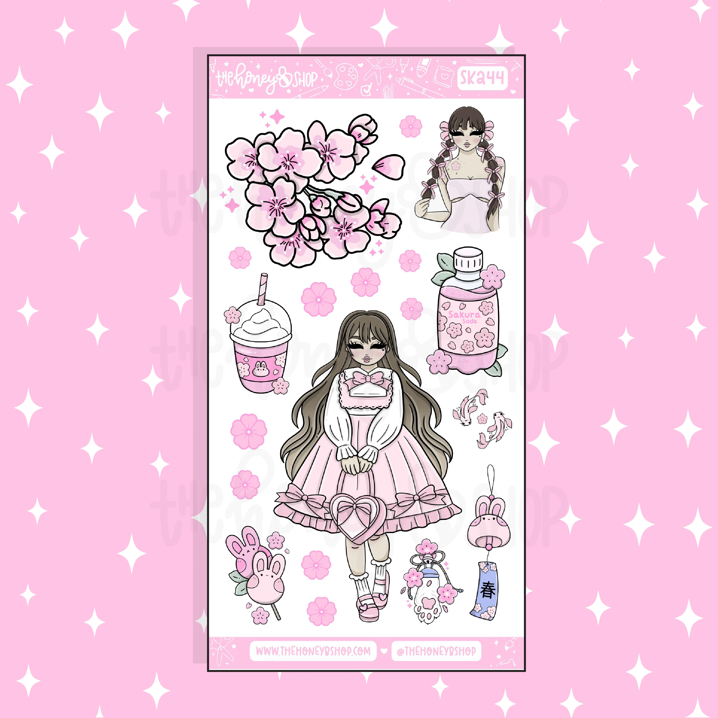 Sakura Large Babe Deco Doodle Sticker | A La Carte | Choose your Skin Tone! - Image 4
