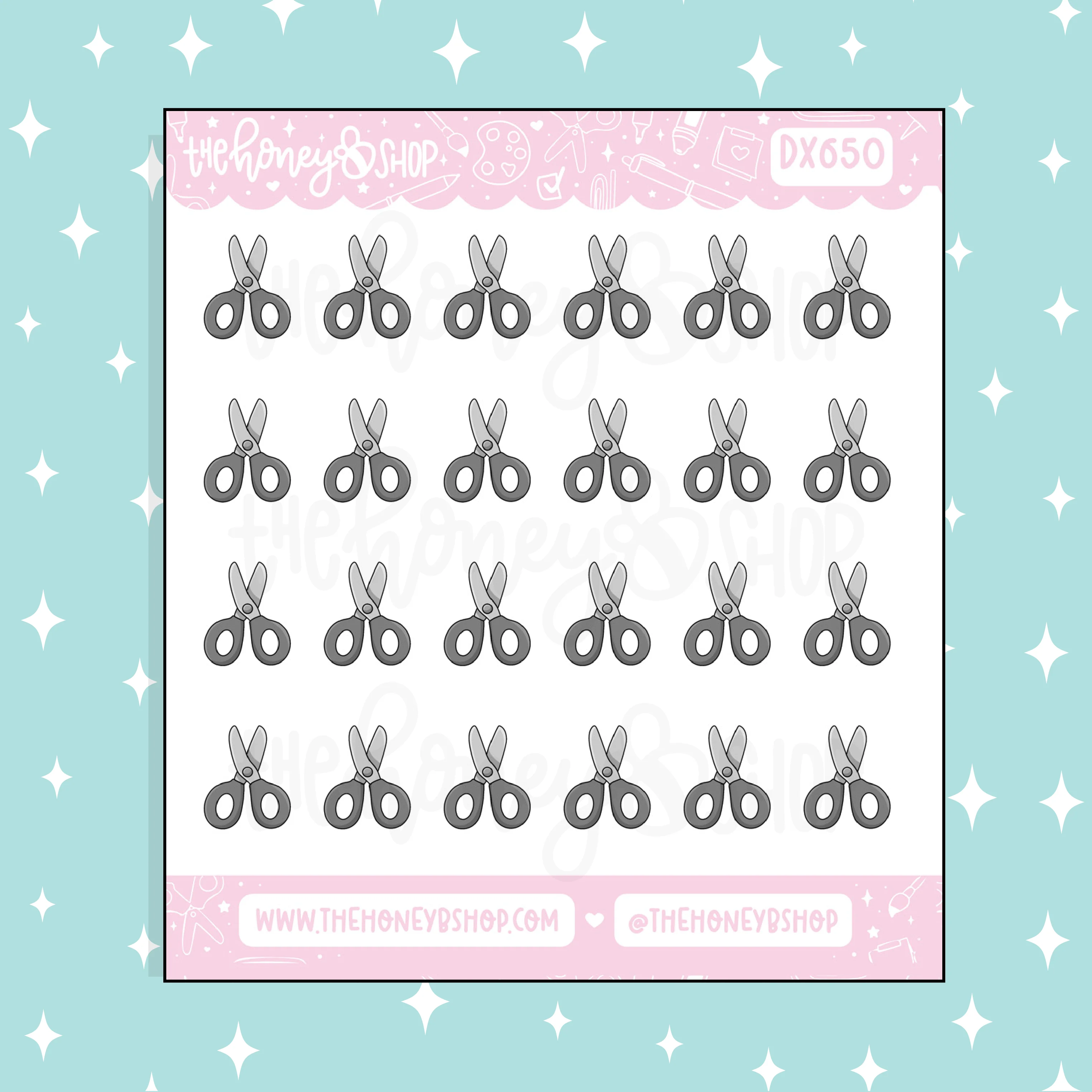 Scissors Icon Doodle Sticker