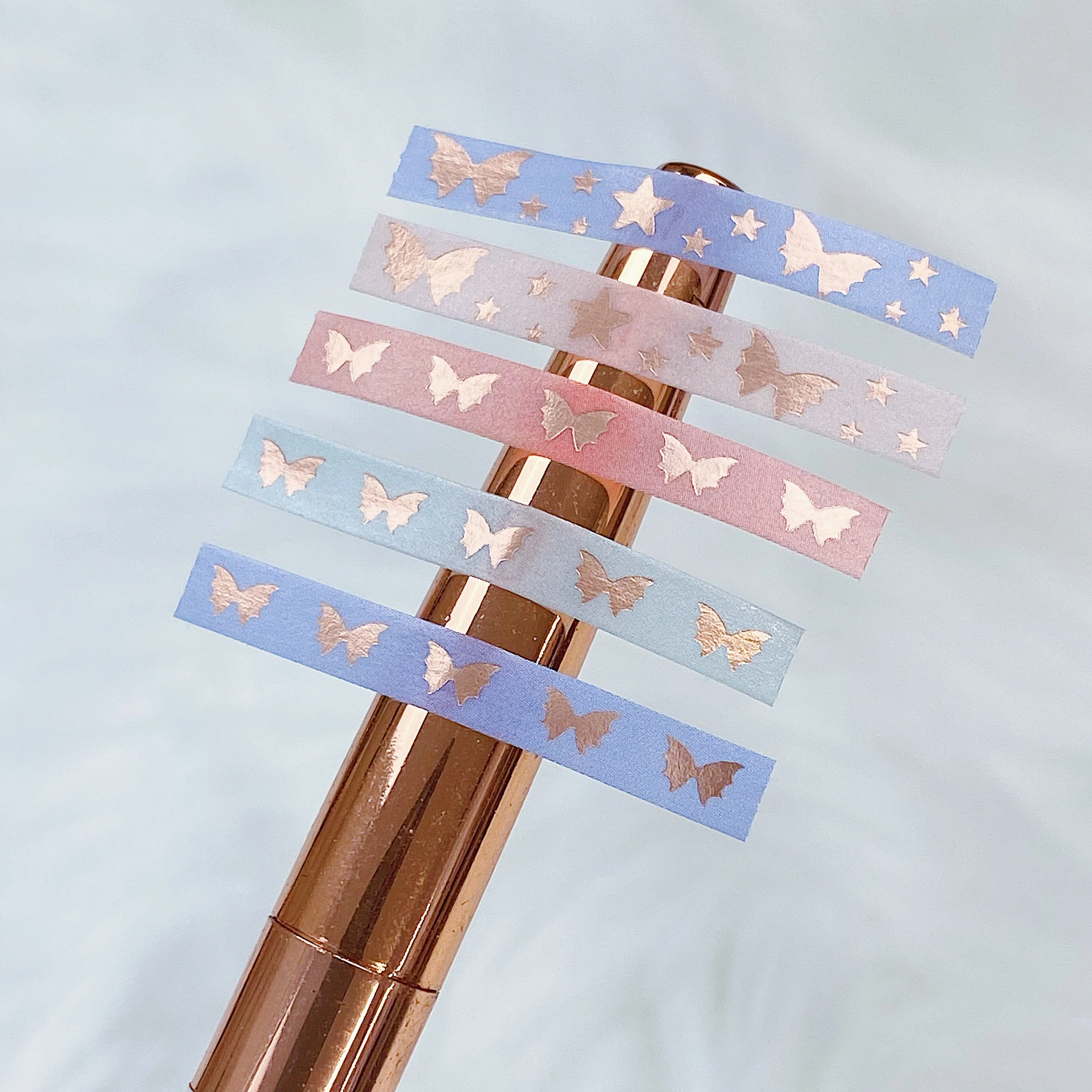 Serenity Baby Bat Bows Perforated Header Washi Bundle | (5) 5MM Tapes - Image 2