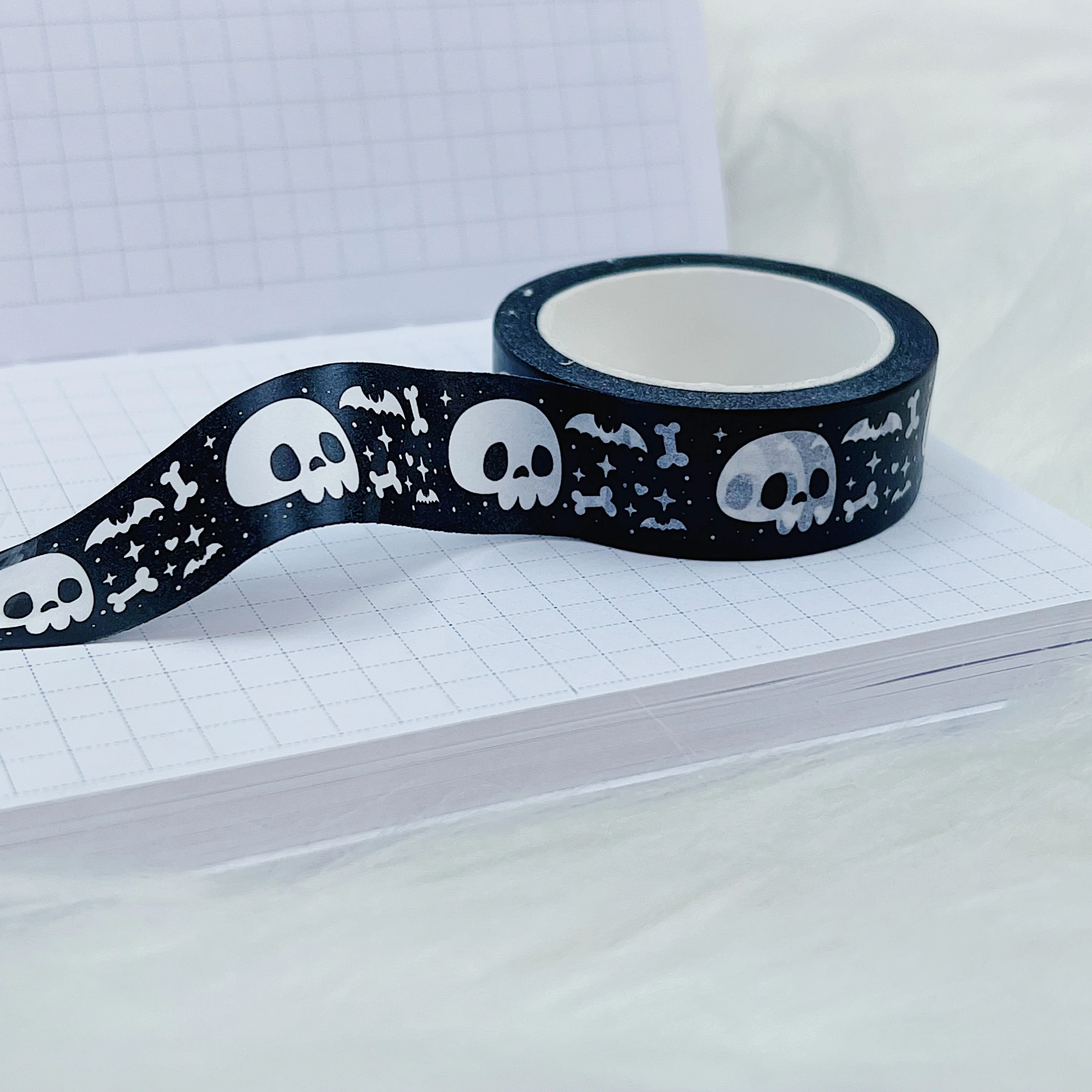 Skele + Bones Black Washi Tape | 15MM - Image 2