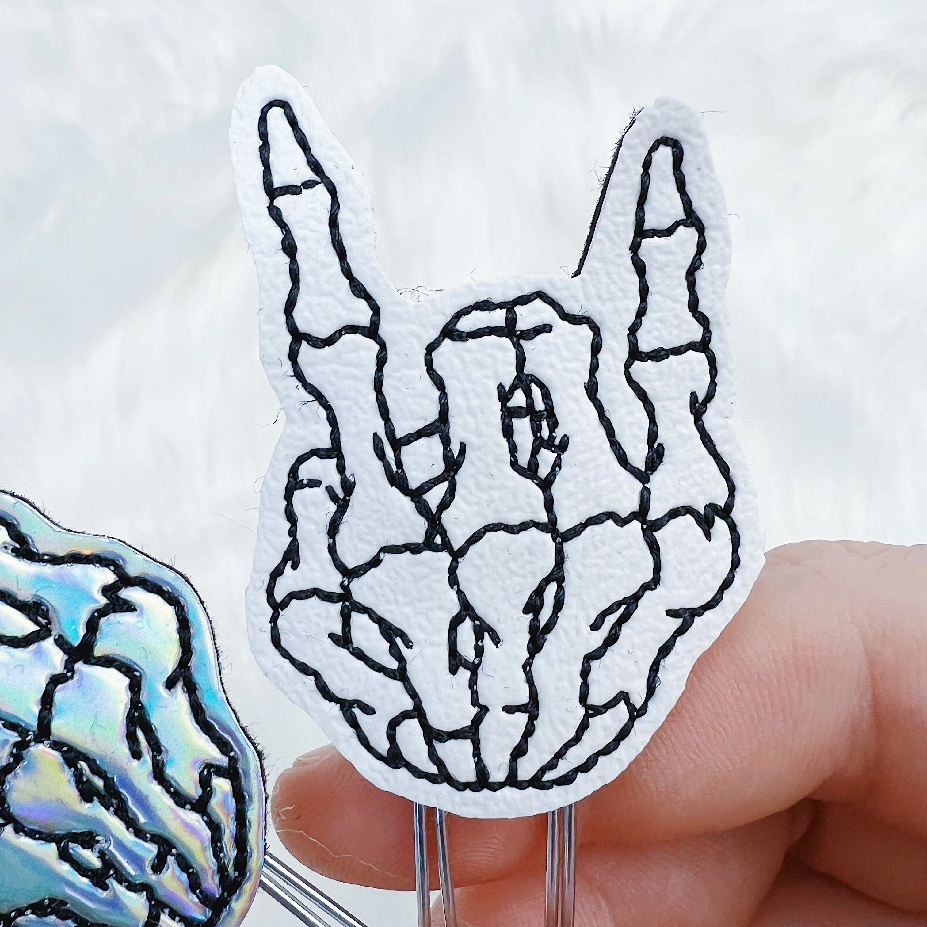 Skele RockNRoll Feltie Planner Clip | Choose Your Option! - Image 2