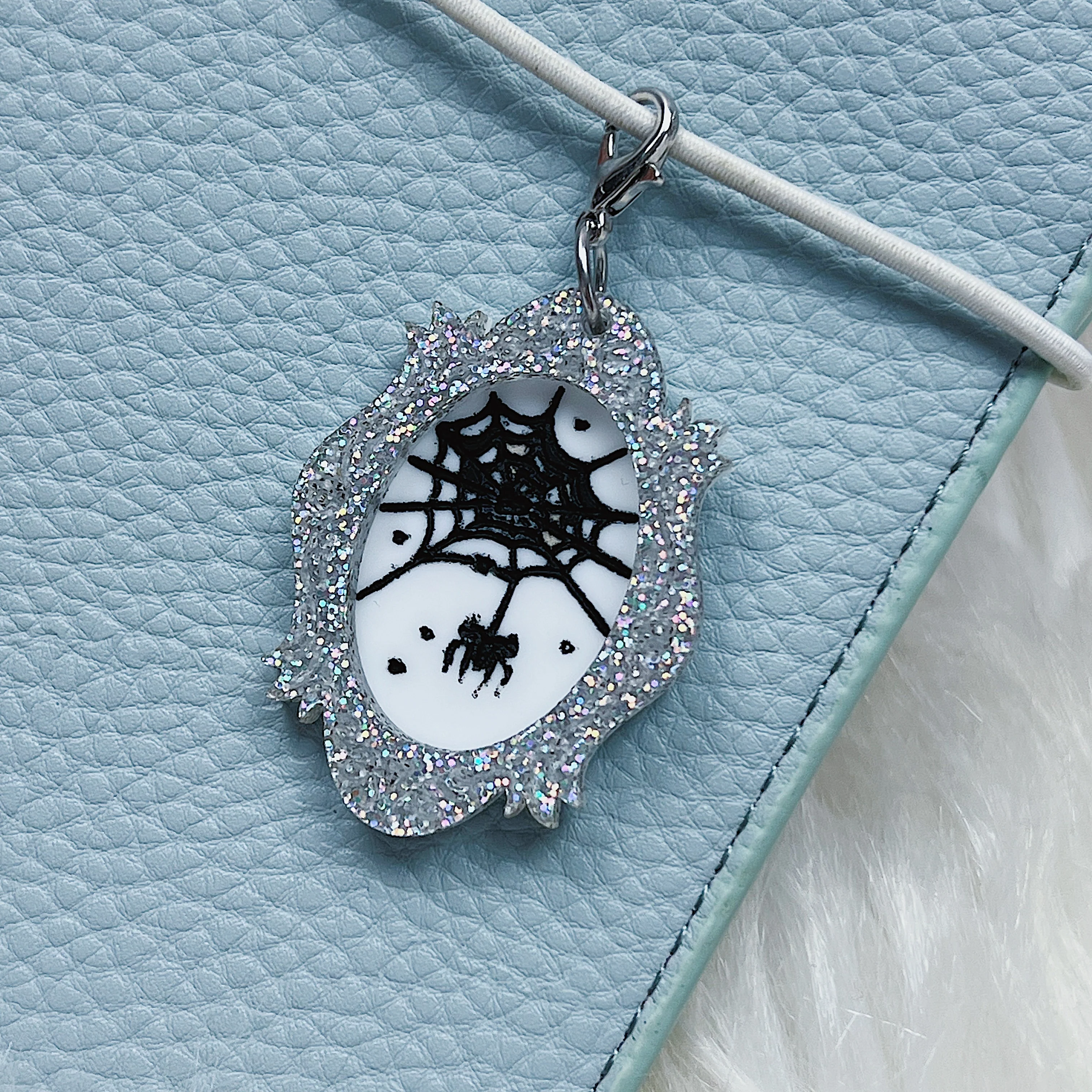 Spiderweb Mirror Acrylic Charm - Image 2