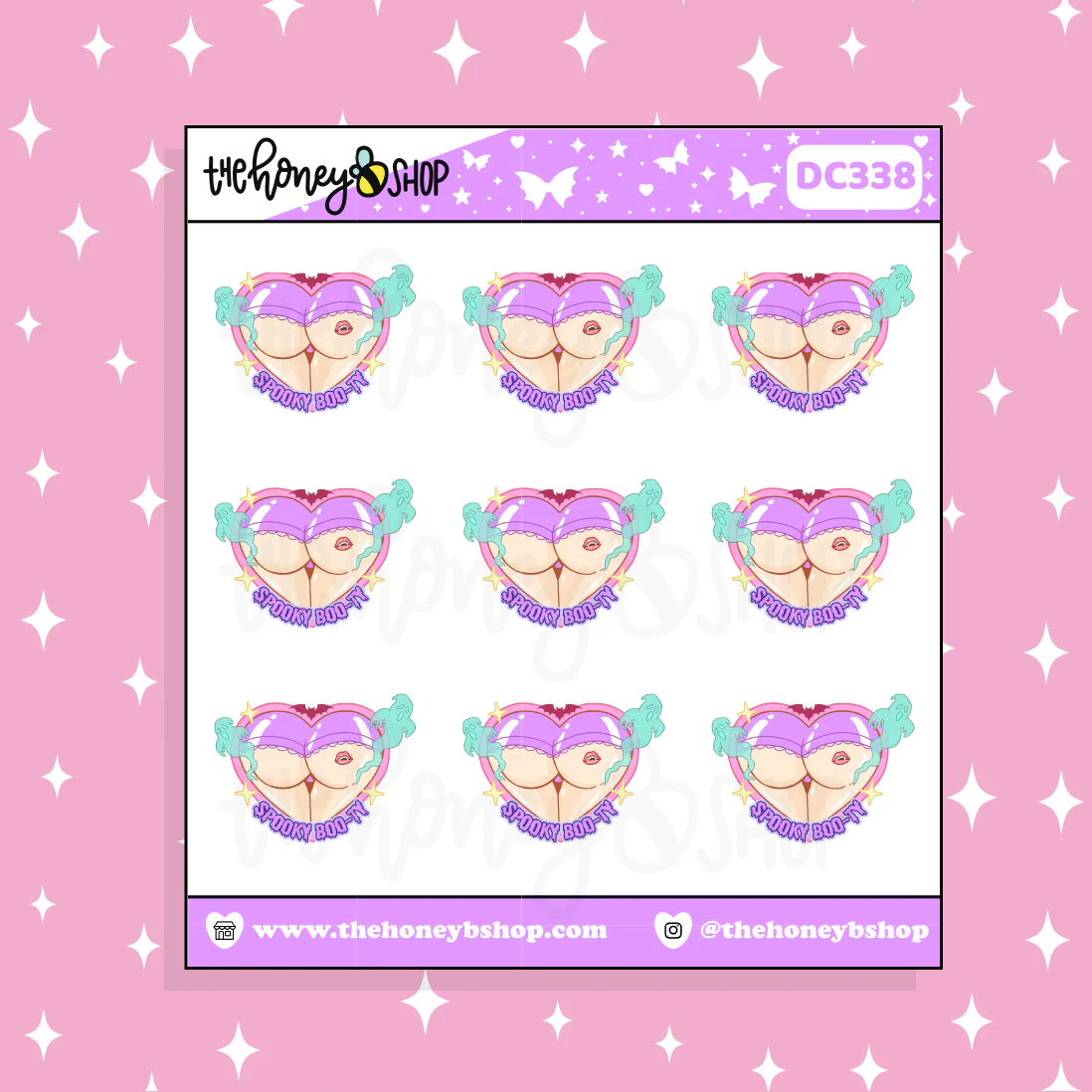 Spooky Booty Doodle Sticker | Choose your Skin Tone!