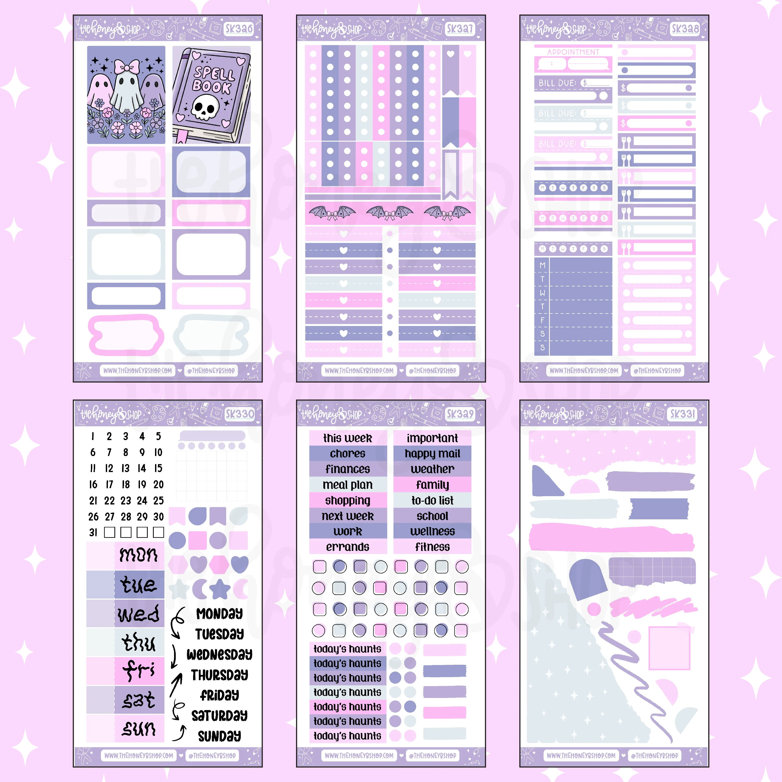 Spooky Stationery | 8 Page Weekly Kit | Choose your Skin Tone! - Image 3