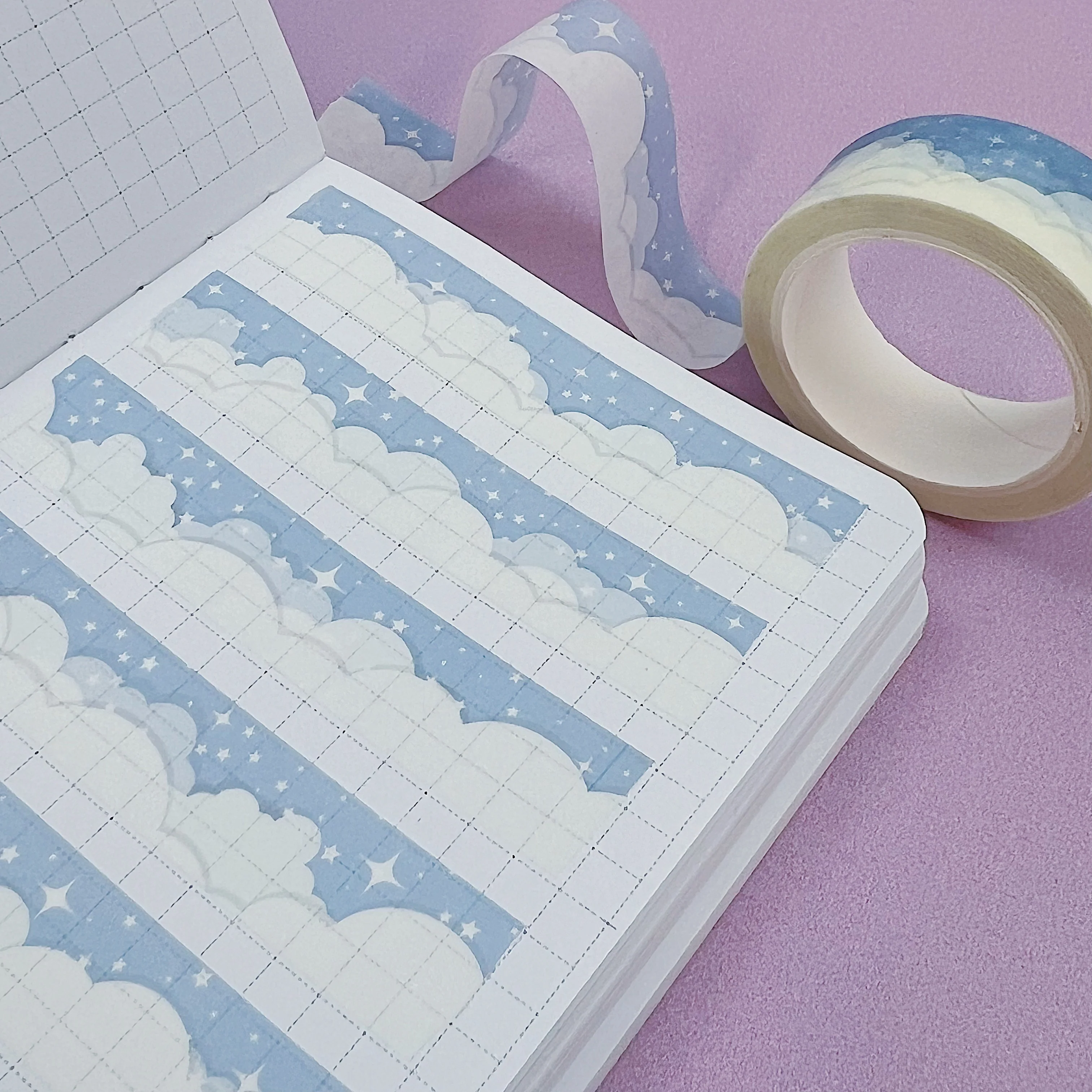 Staycation Clouds Washi Tape | 15MM - Image 3