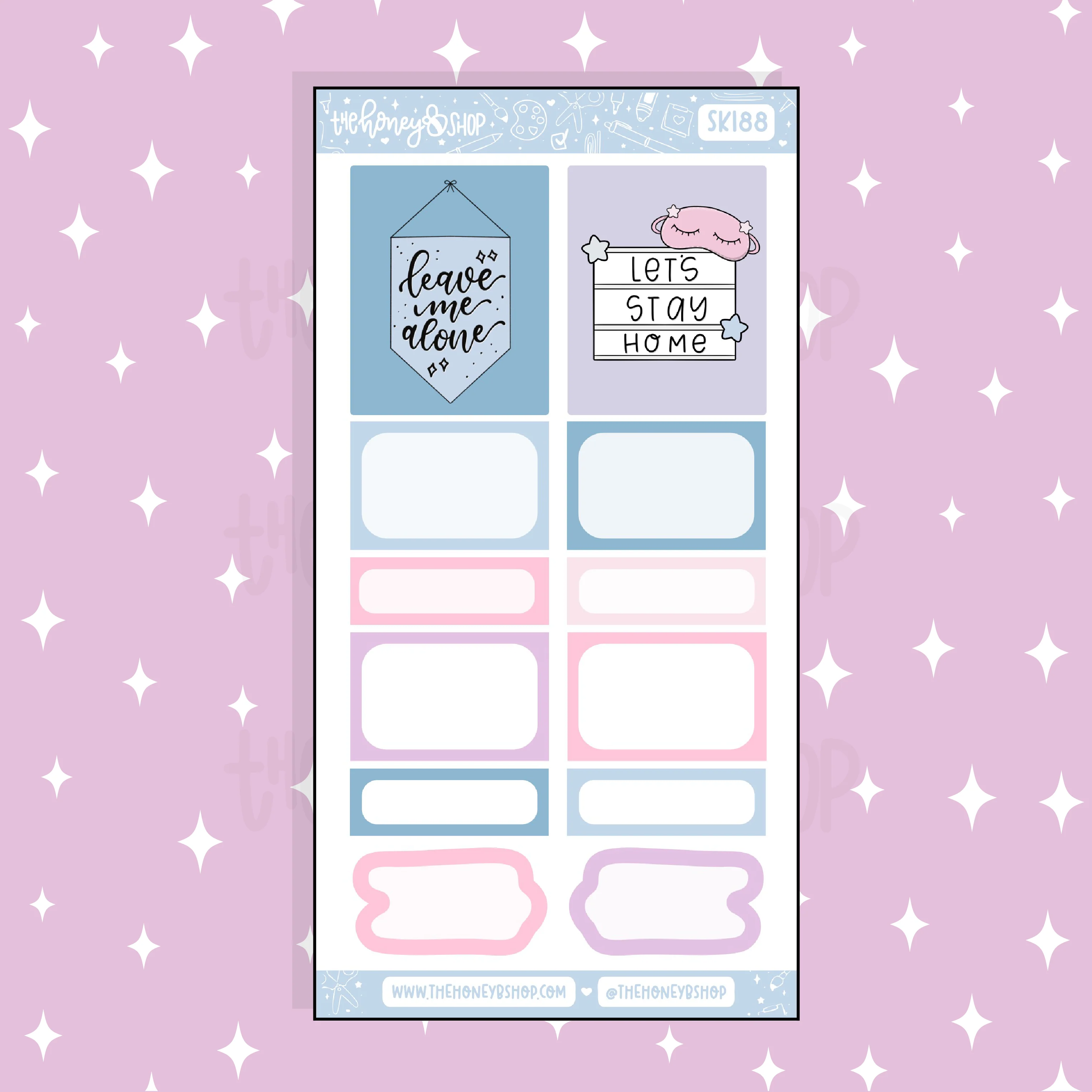 Staycation Half Boxes Doodle Sticker | A La Carte