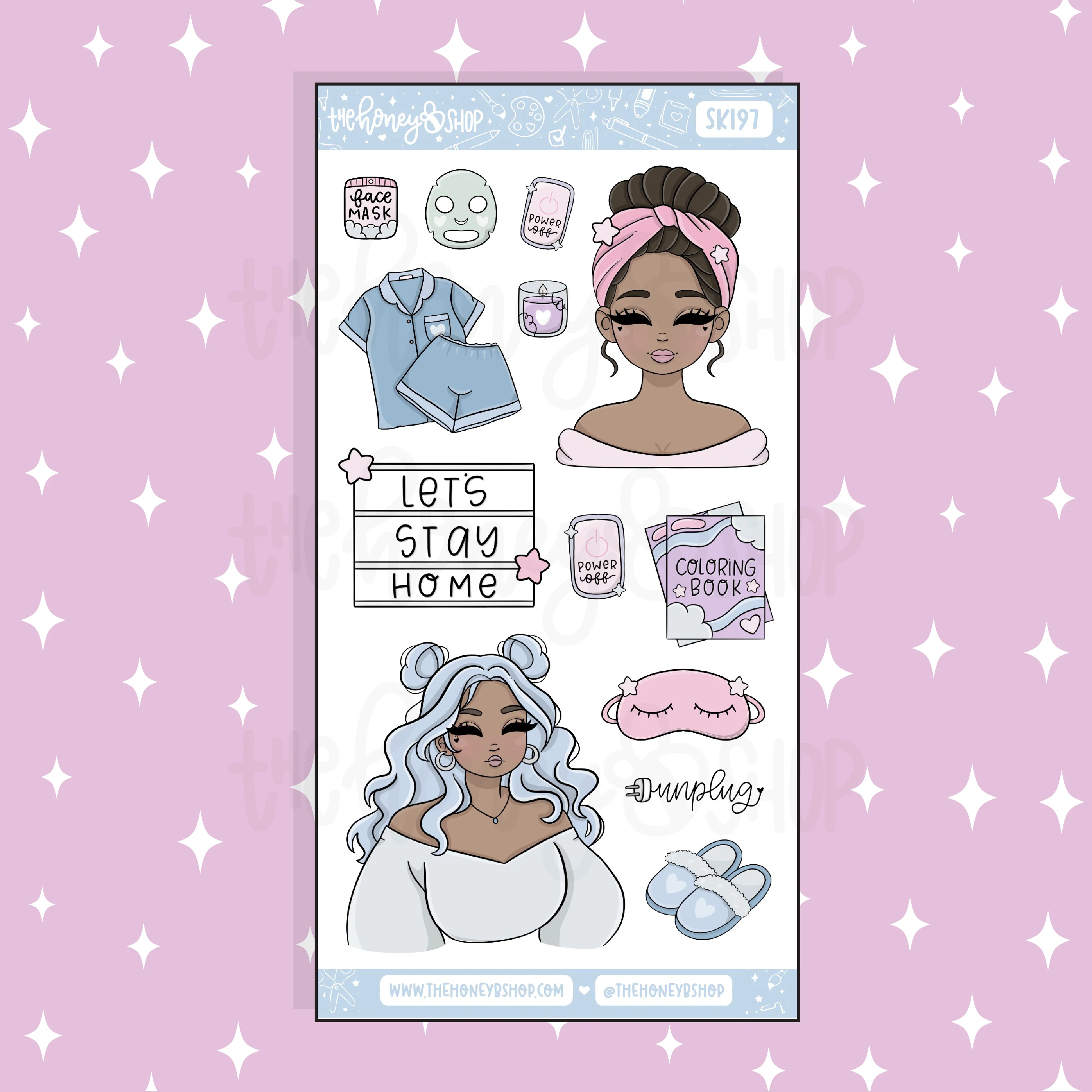 Staycation Large Babe Deco Doodle Sticker | A La Carte | Choose your Skin Tone! - Image 2