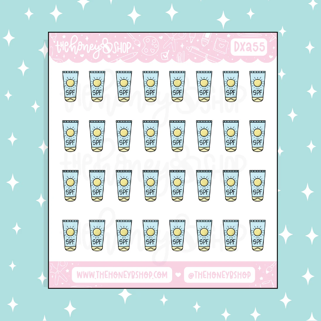 Sunscreen Icon Doodle Sticker