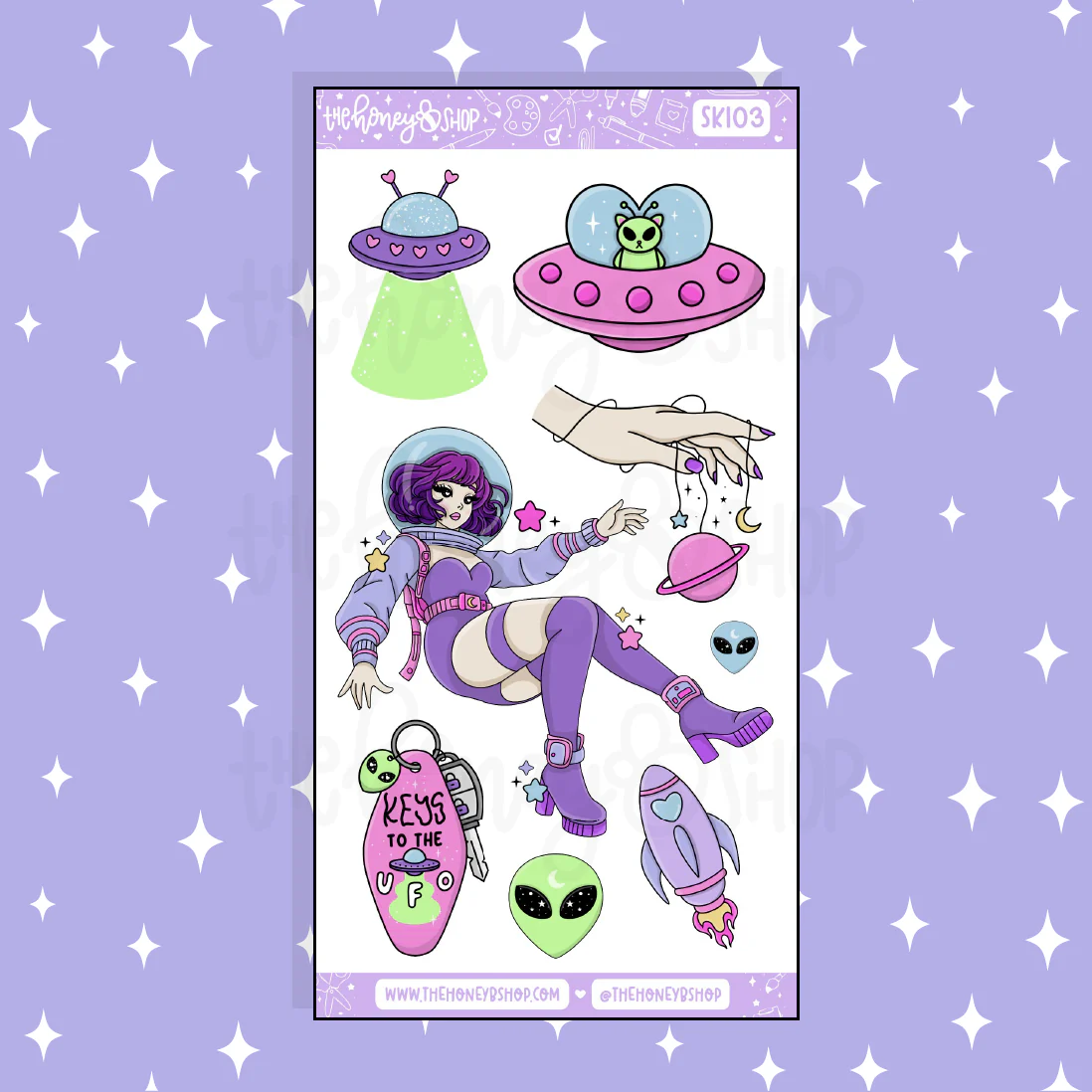 Supernova Large Babe Deco Doodle Sticker | A La Carte | Choose your Skin Tone! - Image 2