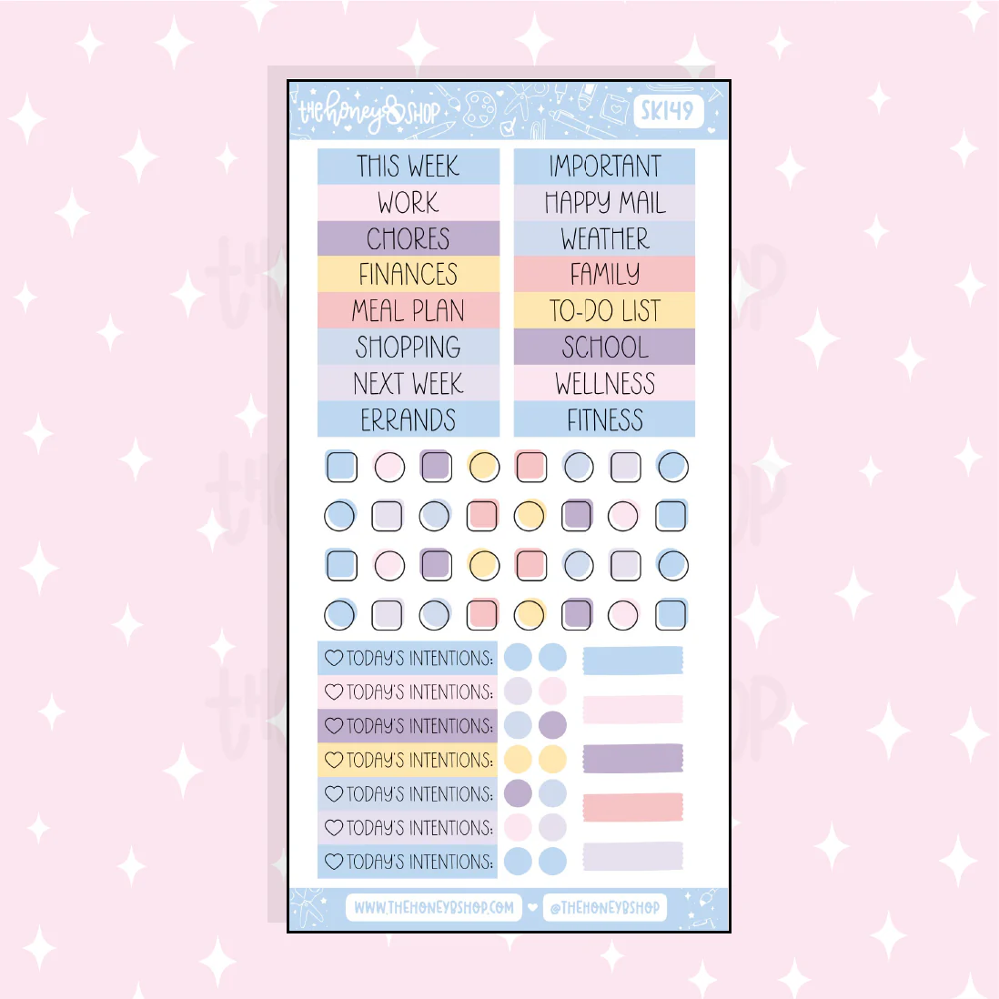 Tea Party Headers + Bullet Points Doodle Sticker | A La Carte