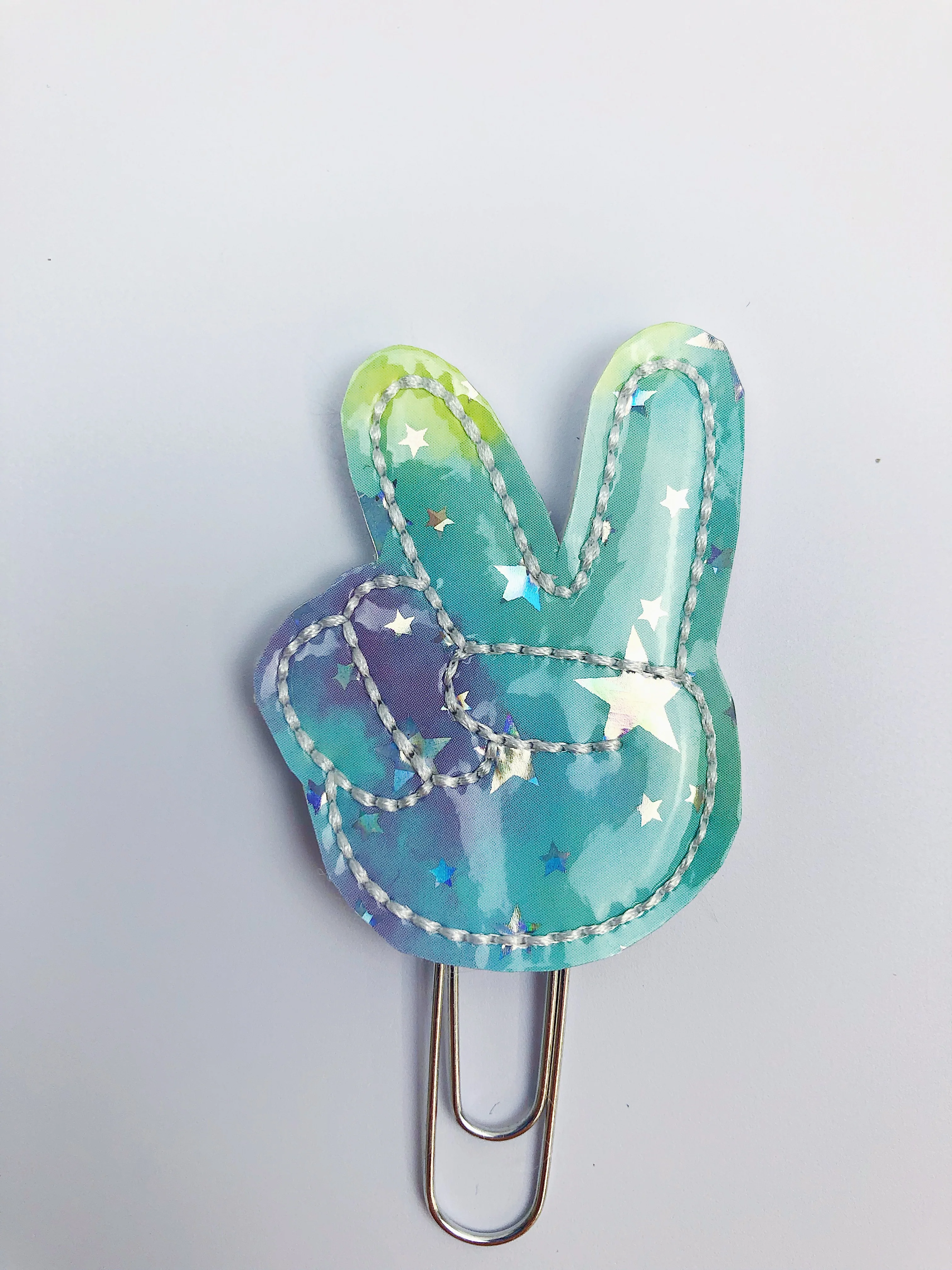 Tie Dye Peace Sign Feltie Planner Clip | Mystery Color Choice - Image 8