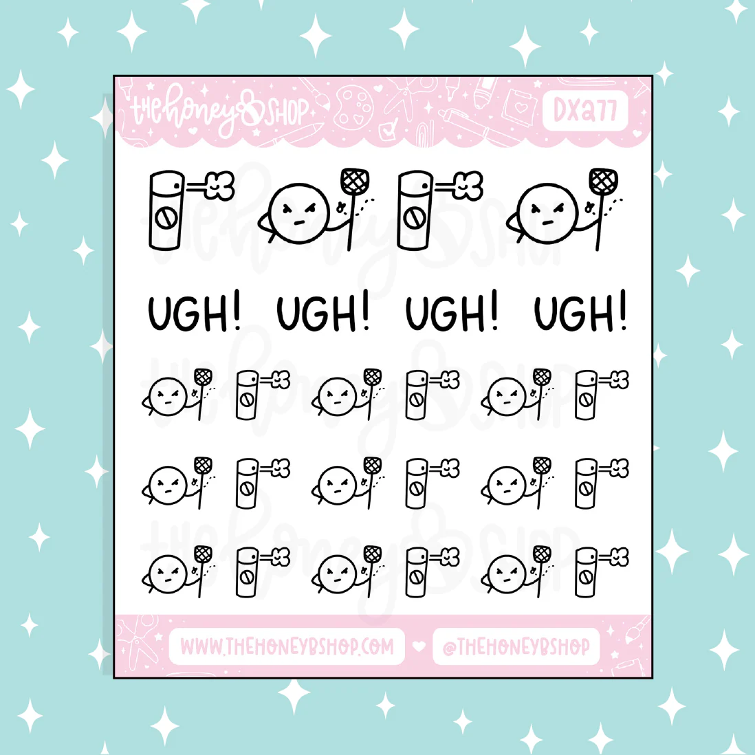 Ugh! Bugs / Mosquitos / Spray Bugs Doodle Sticker