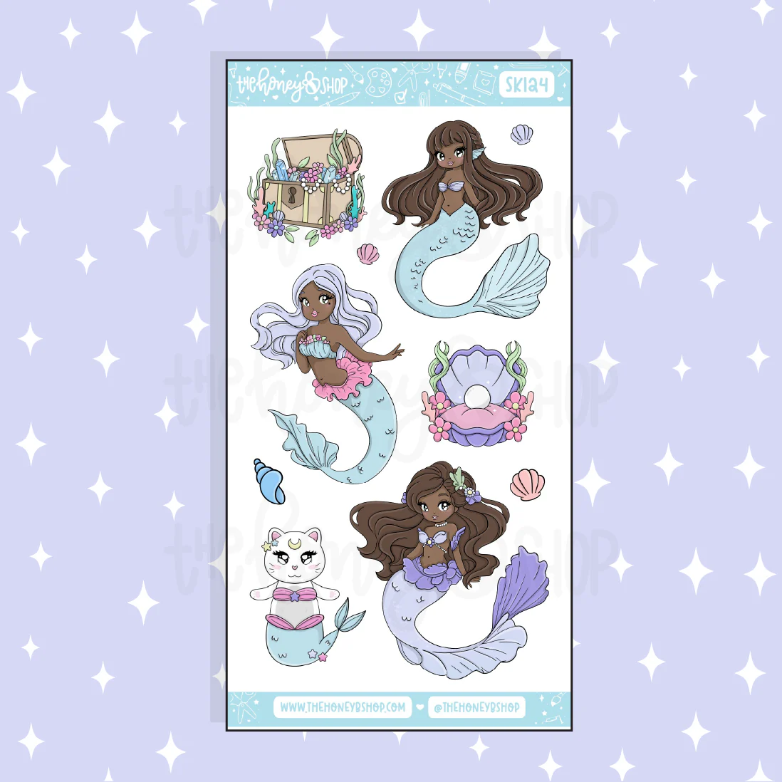 Under the Sea Large Babe Deco Doodle Sticker | A La Carte | Choose your Skin Tone! - Image 3