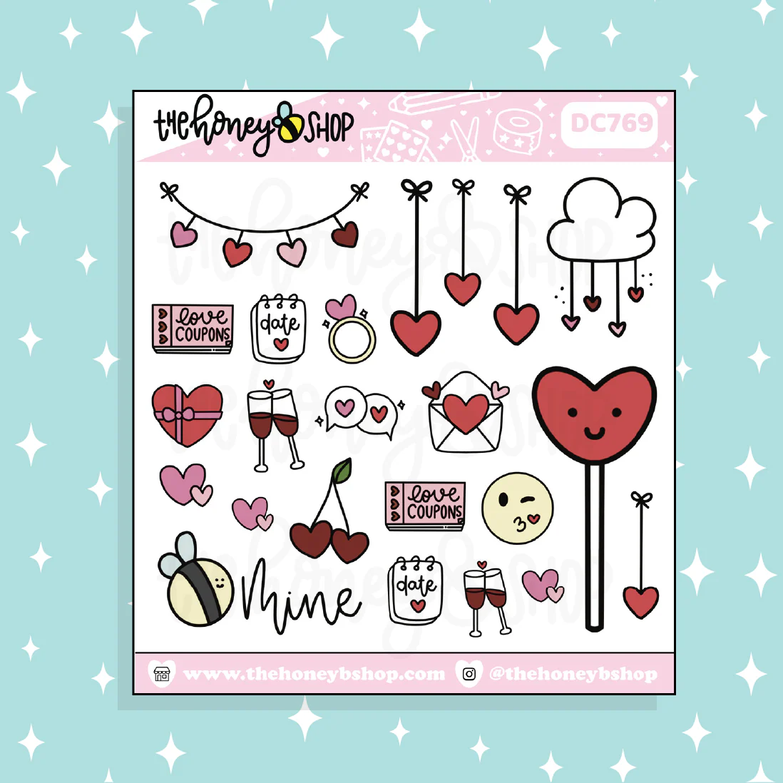 VDAY Doodle Sampler Deco Doodle Sticker