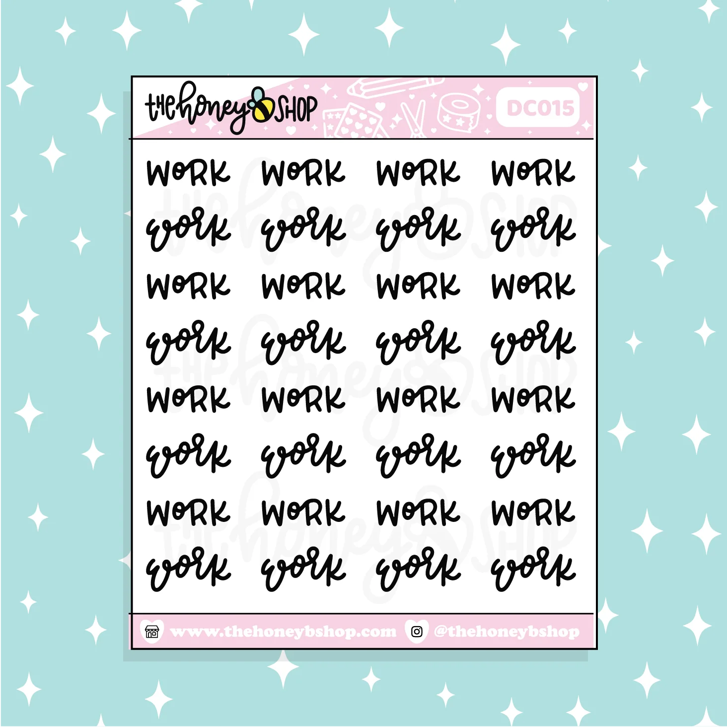 Work Doodle Sticker