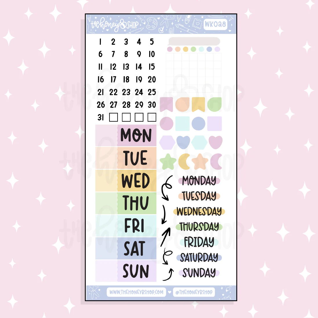 You are Loved Weekly Kit Doodle Sticker | Choose Your Sheets! - Image 8